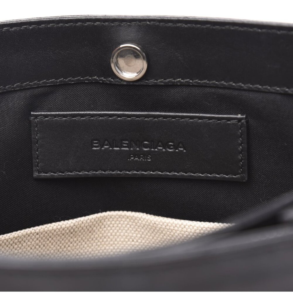 Balenciaga  Cotton Canvas Striped Pochette Crossbody Bag Red - Picture 4 of 5